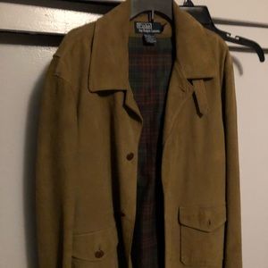 olive green polo jacket